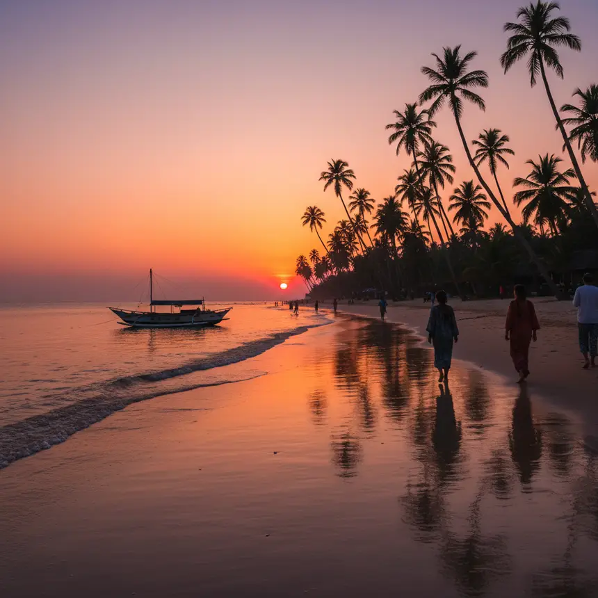 Sri Lankan beach sunset